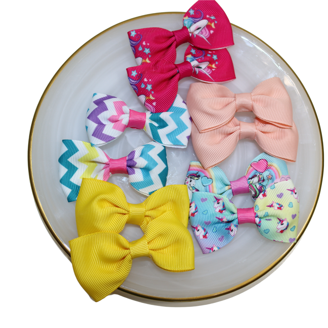 Small Bow Clips- Poof Poofs by Sumayyah