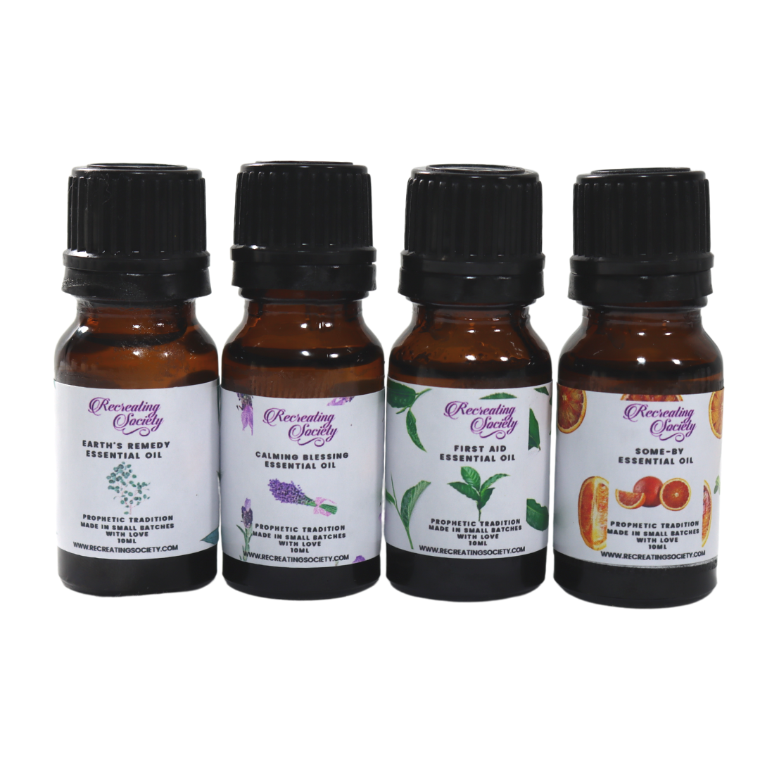 Essential Oil Aromatherapy Set of 4 Lavender, Eucalyptus, Tea Tree, Blood Orange 