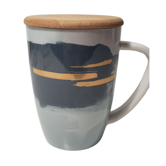 Ceramic Tea Cup Infuser- Blues