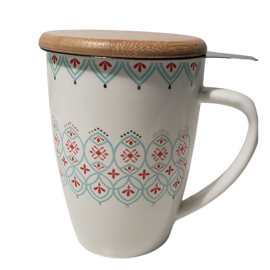 Ceramic Tea Cup Infuser- White