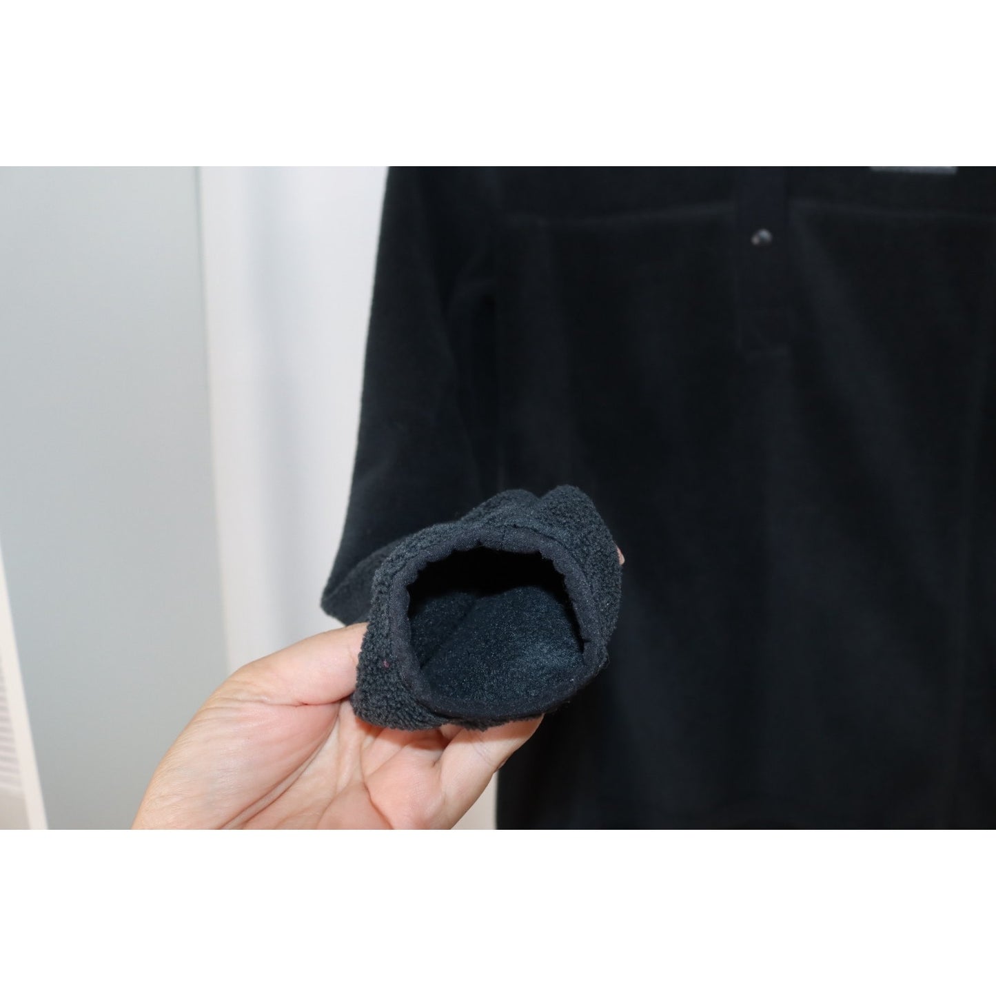 Columbia Small Button Fleece Long Sleeve Pullover Black