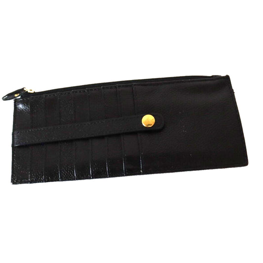 Lodis Leather Credit Card Wallet Gold Tone