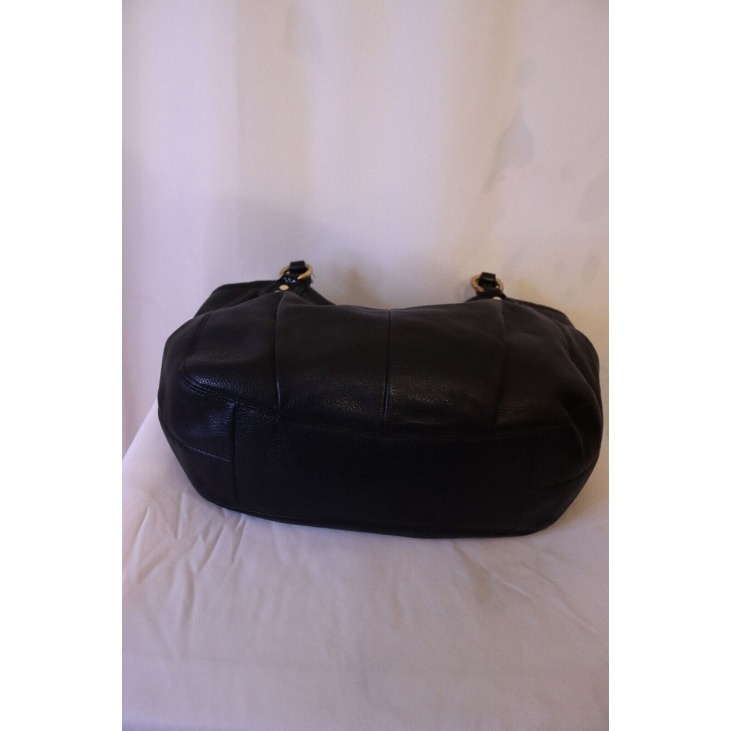 Coach Black Leather Hobo Shoulder Bag Gold Hardware F23308