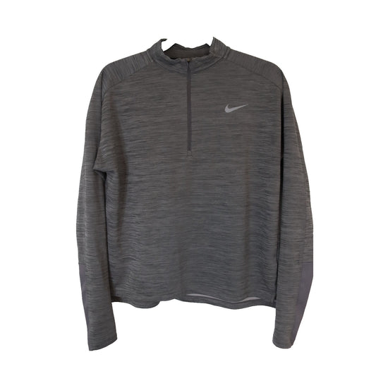 Nike Dri-Fit Medium Running Grey Long Sleeve Sport Top 1/4 Zip