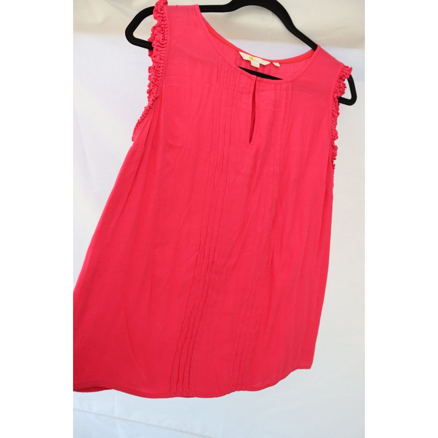 Boden Pink Short Sleeve Tank Top Size 12 Viscose