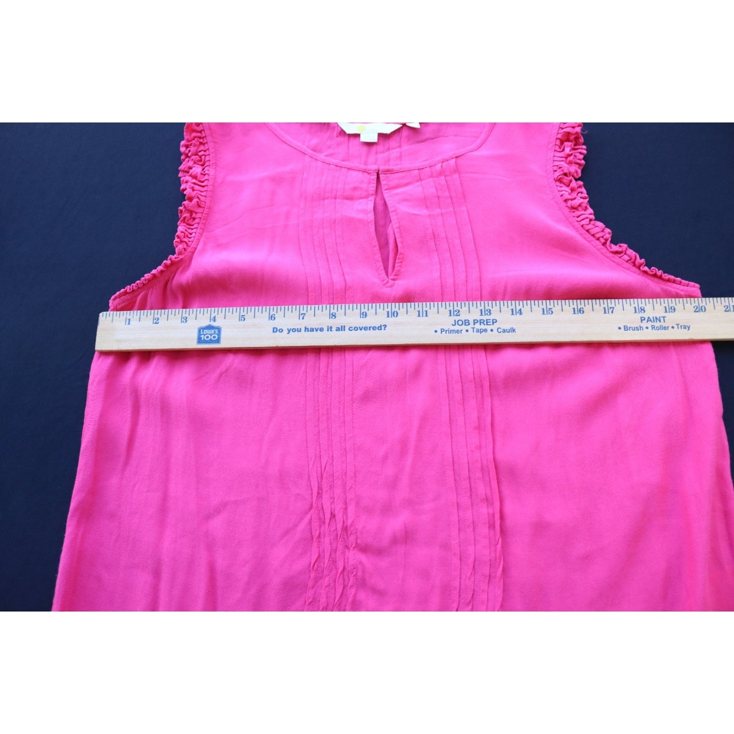 Boden Pink Short Sleeve Tank Top Size 12 Viscose