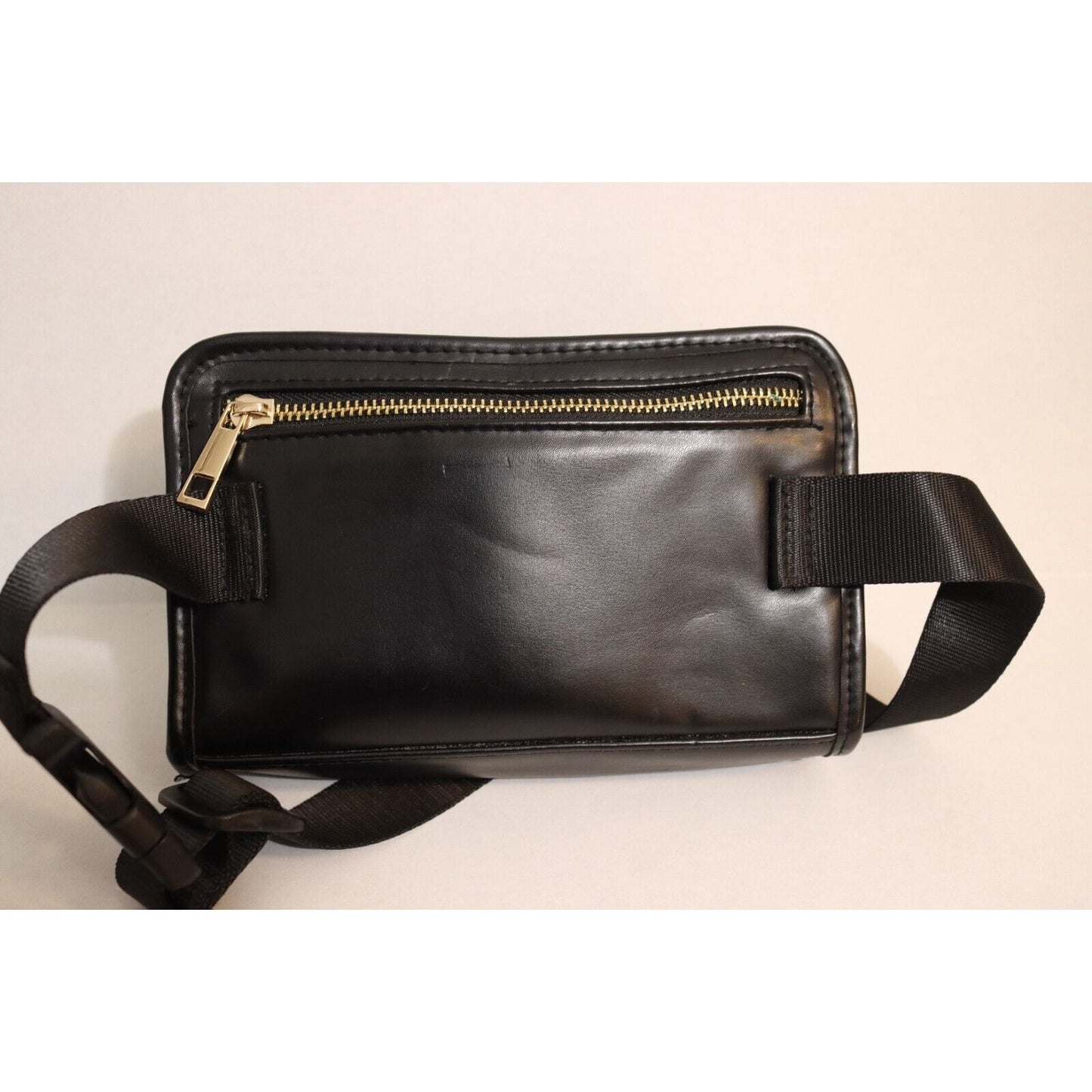 Amanda Uprichard NY Black vegan Leather Quilted Fanny Pack Belt Bag