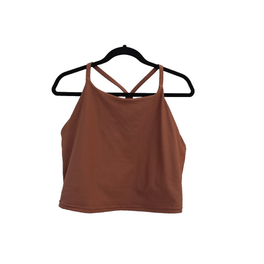 Old Navy Active Powersoft Tank Top Built in bra Brown Size 2X Light Support