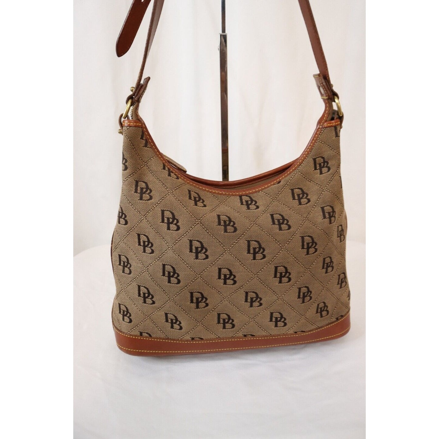 Vintage Dooney and Bourke Brown Monogram Shoulder Bag