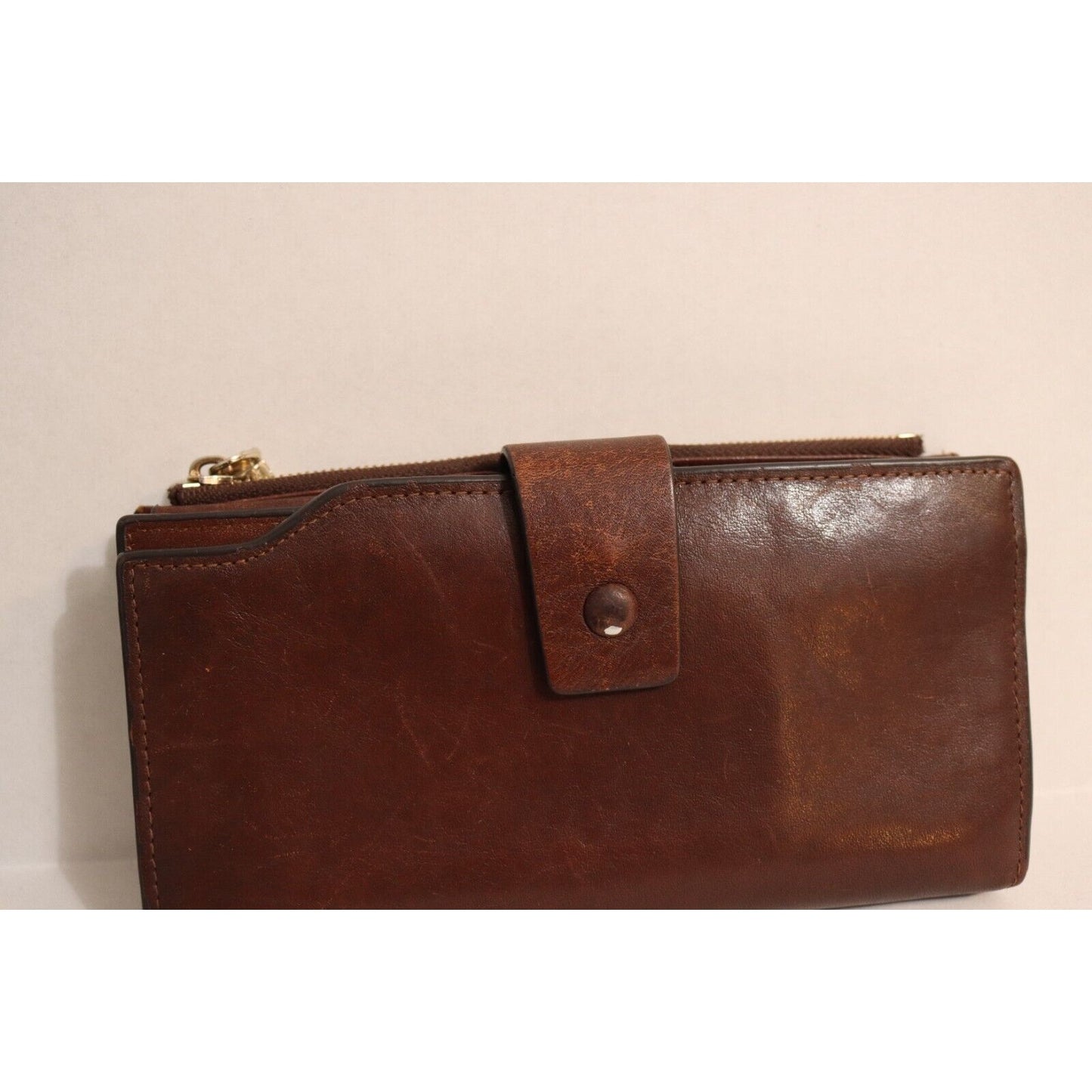 Travelambo Wallet Leater Brown Leather Credit Card ID