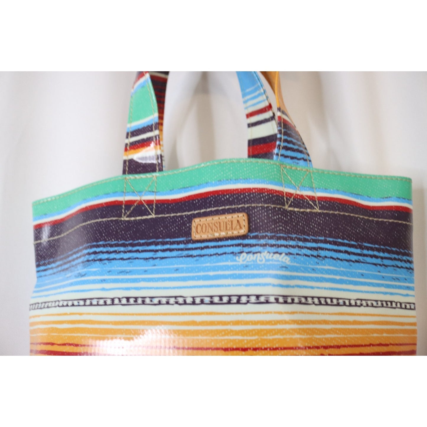 Consuela Small Stripe Tote Bag Double Handle
