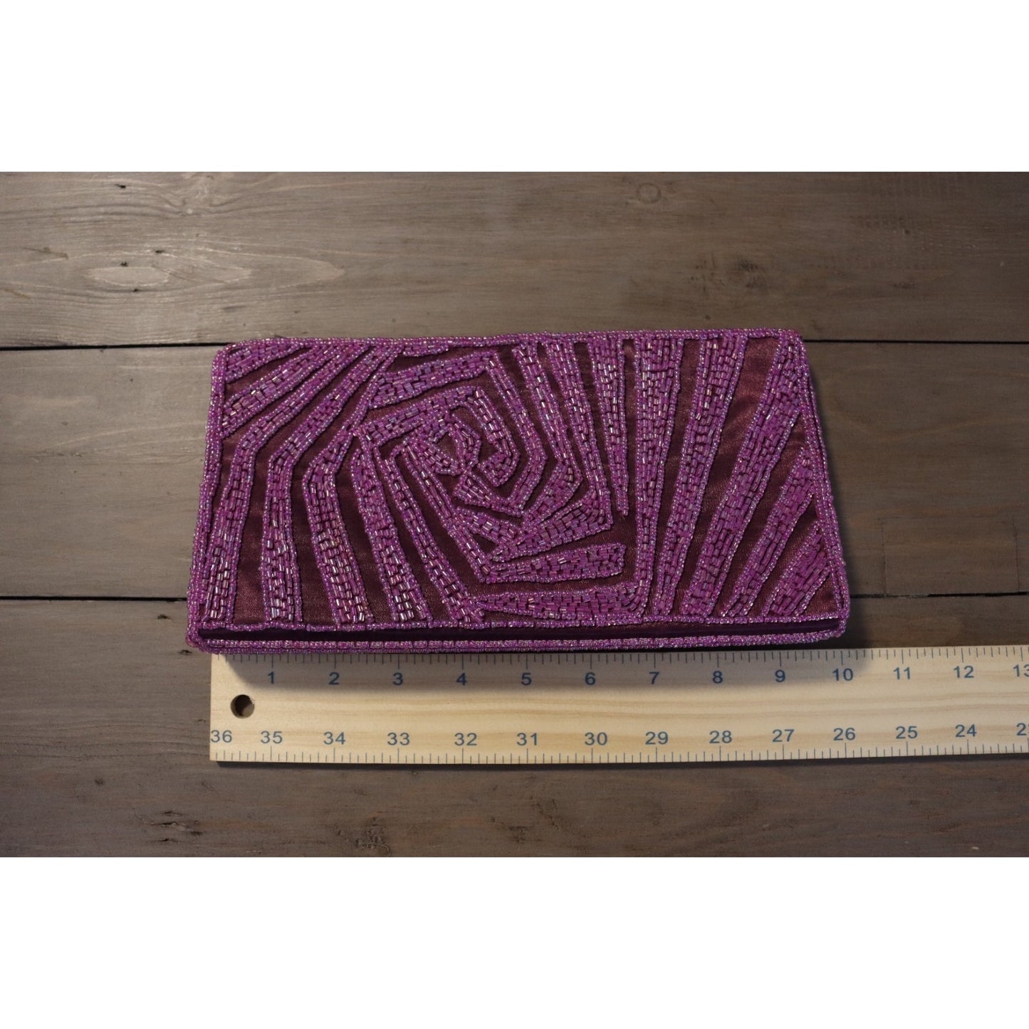 Bijoux Tenner Beaded Clutch Purple