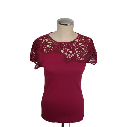 Sundance Short Sleeve Top XS Lace Purple Short Sleeve