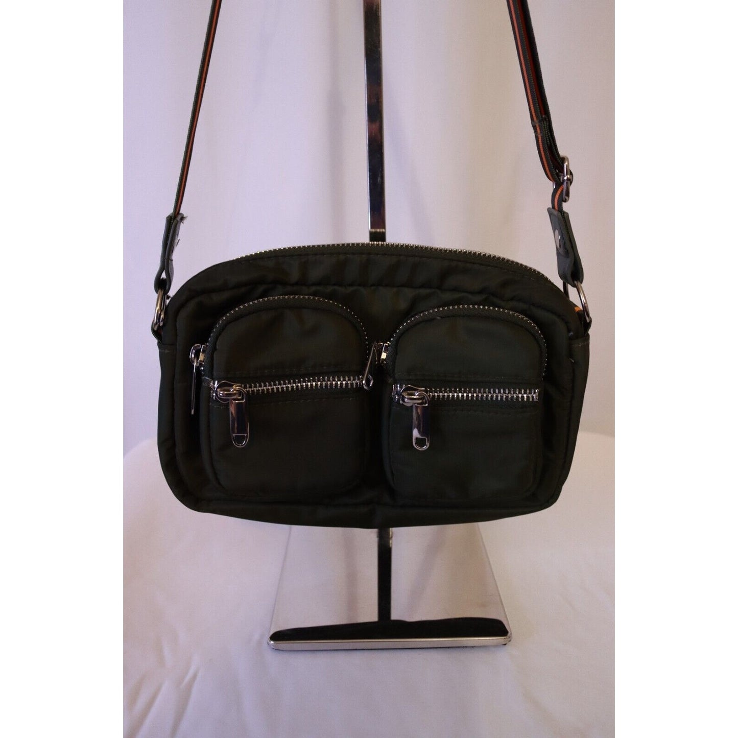 Wild Fable Crossbody Bag with Pockets Army Green Silver Hardware