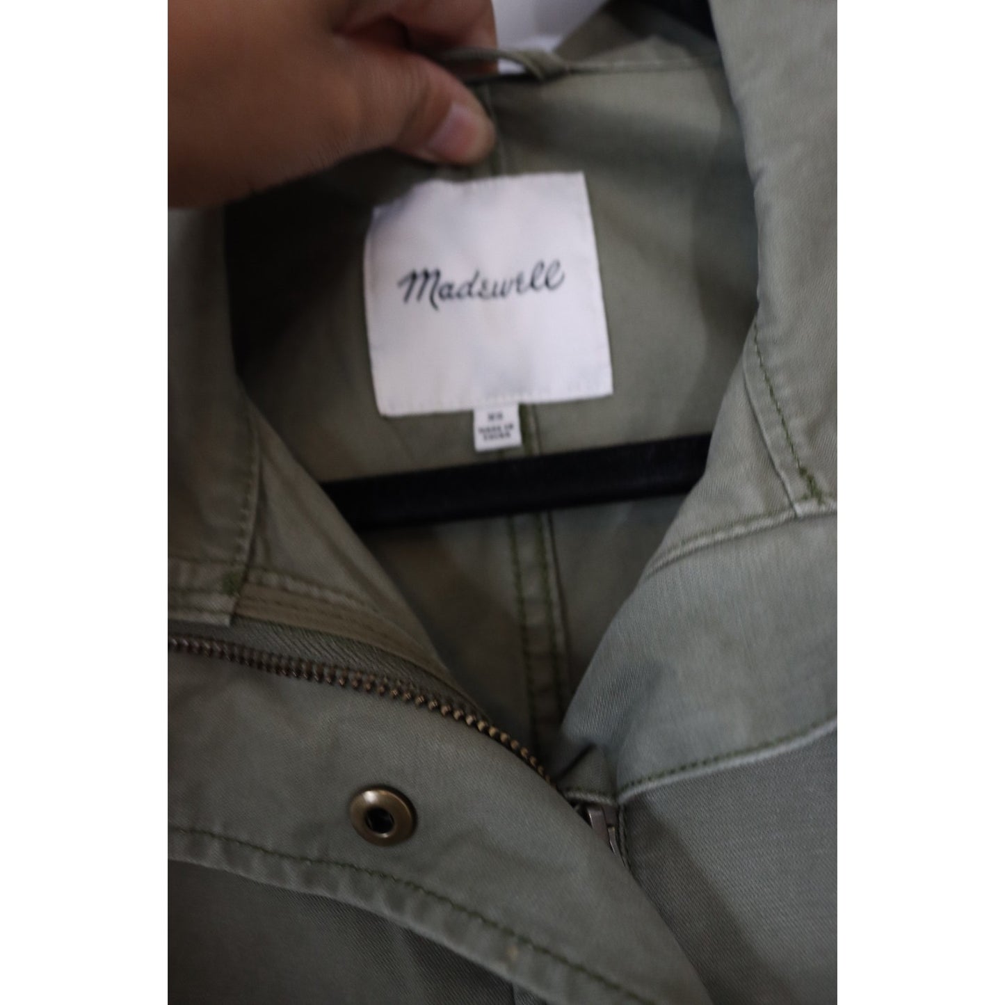 Madewell Utility Cargo Jacket Women's XS Passage Olive Green Long Sleeve