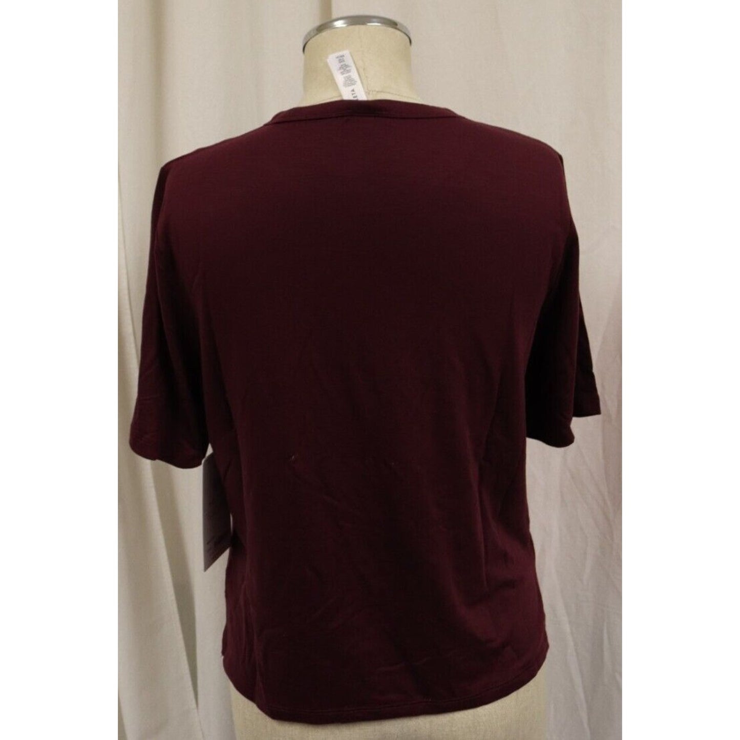 NWT Athleta Nighttime Bliss Sleep Tee Shirt Top Size XXS Women's Burgundy Red