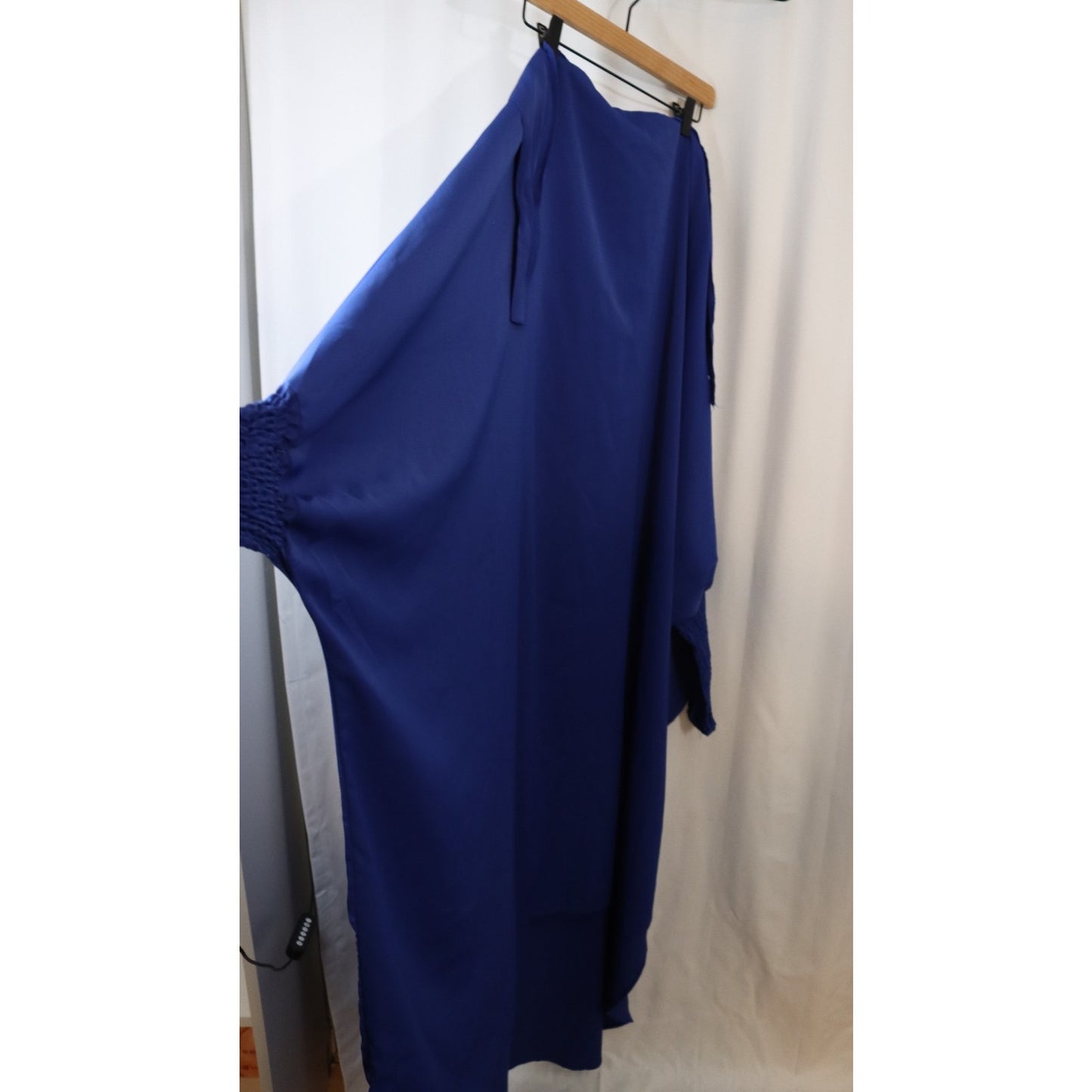 Abaya Jilbab Overhead Hijab outfit Long Blue High Low One Piece Batwing