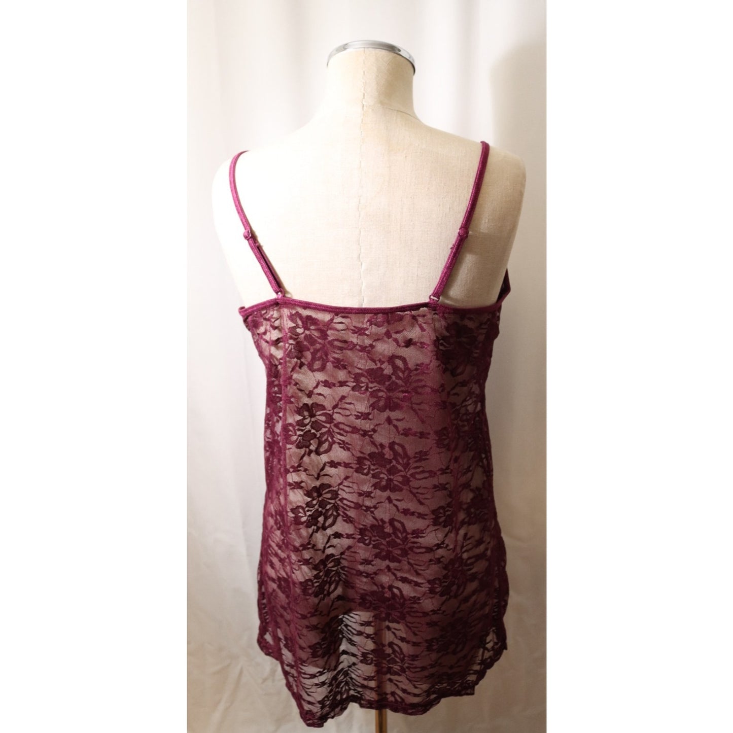 Uhnbranded Baby Doll Purple Lace Nightgown Size XL Nylon/Spandex