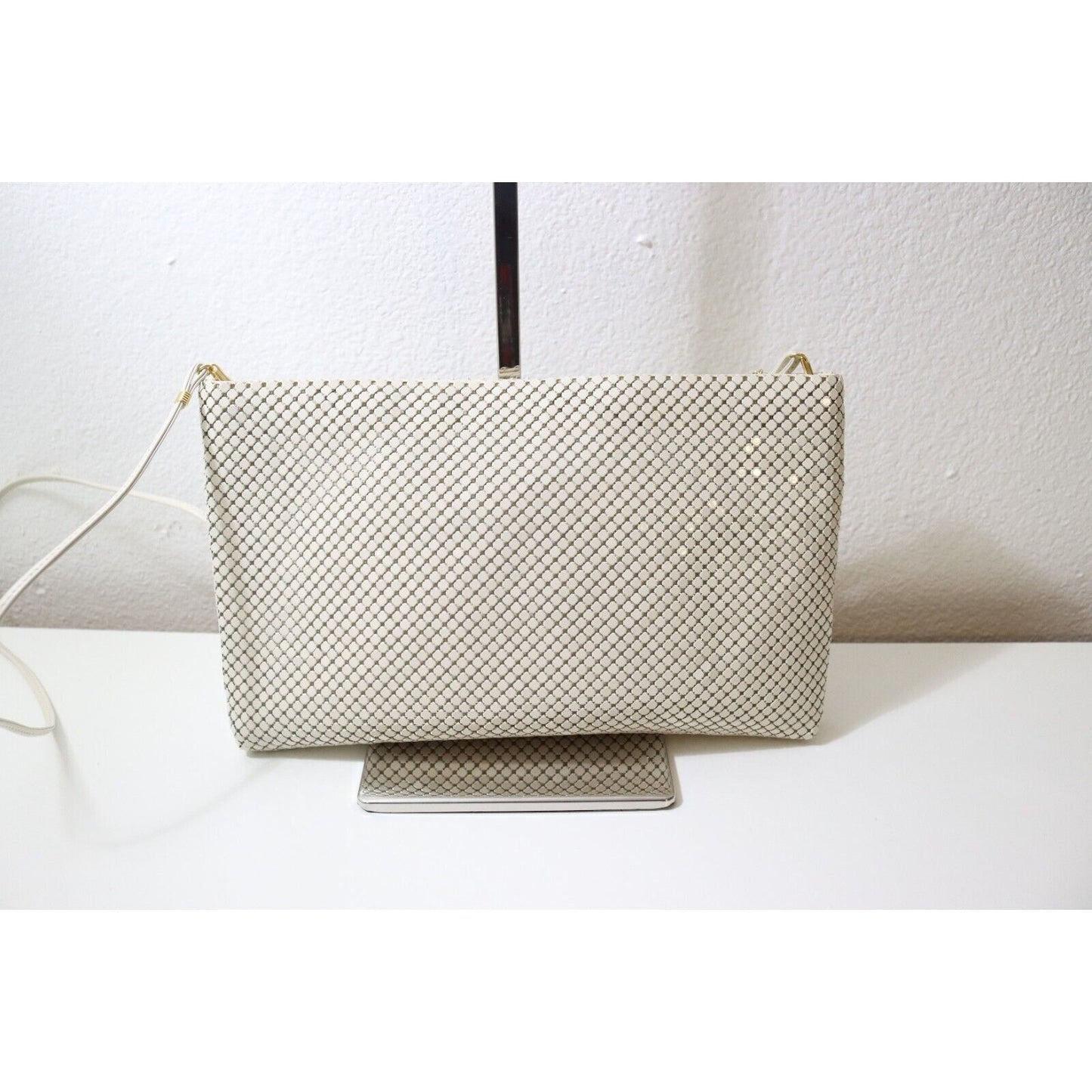 Vintage Whiting and Davis White Mesh Handbag