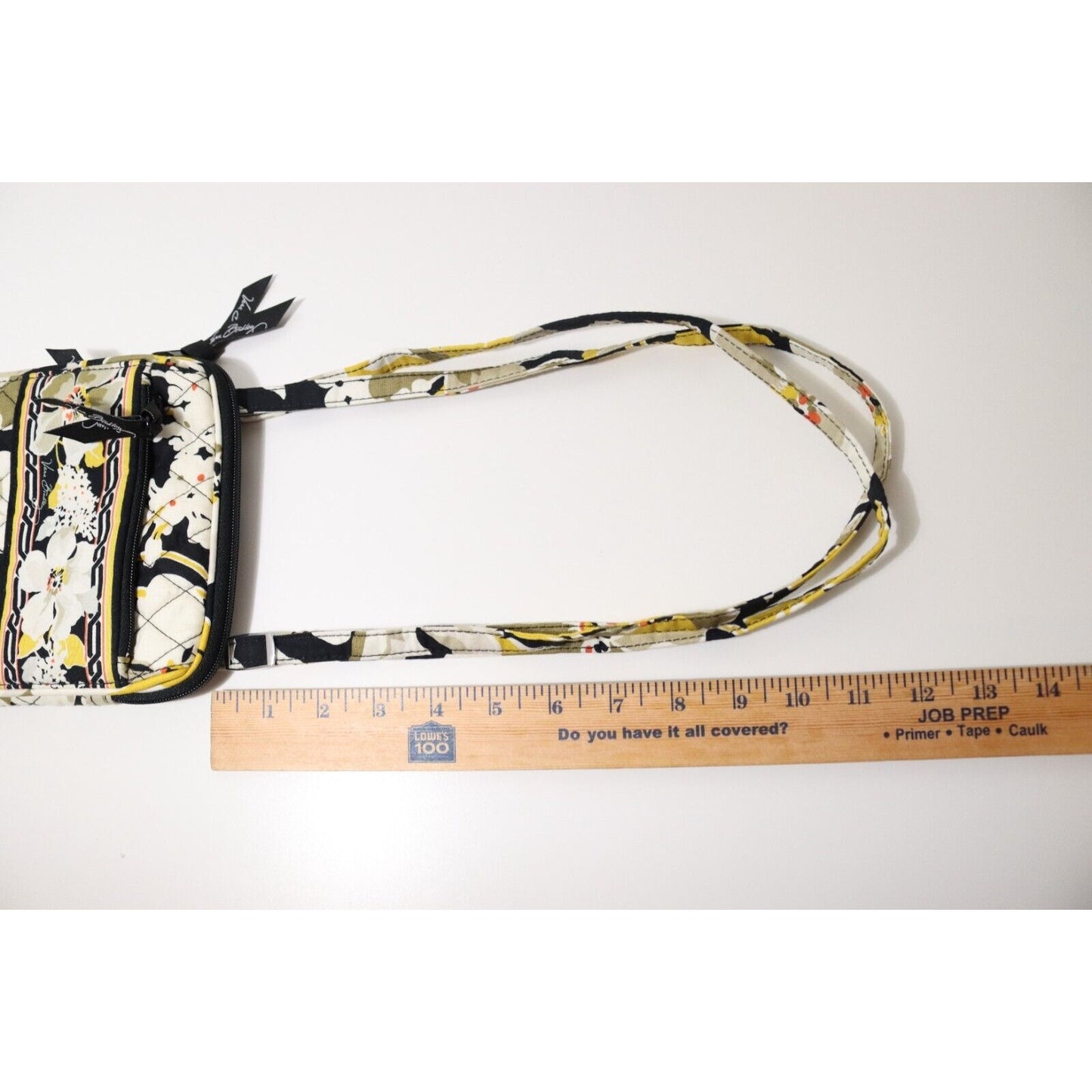 Vera Bradley Dogwood Crossbody Hipster Shoulder Bag Handbag Yellow Black White