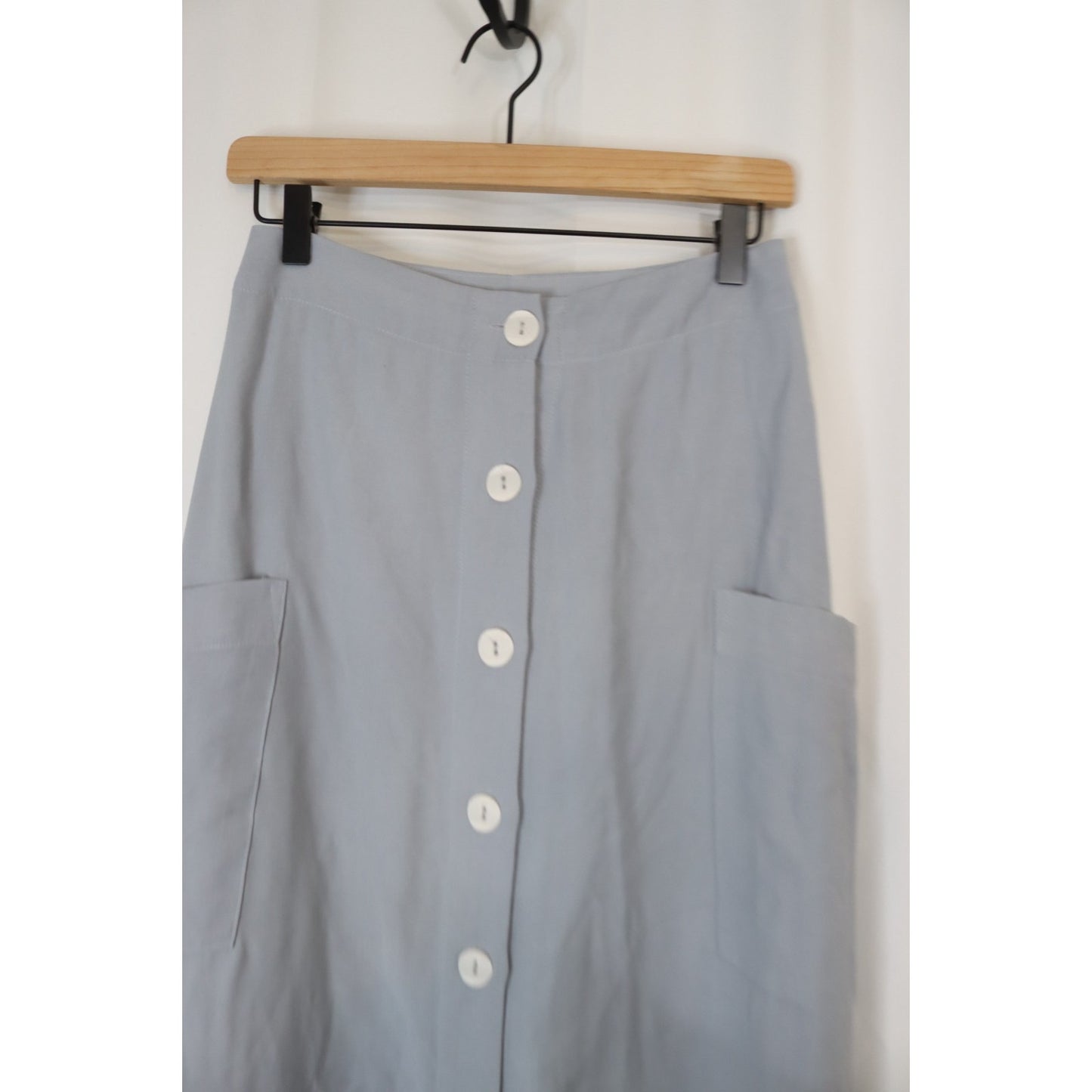 Promesa Small Maxi Skirt Button Down Slit Rayon Polyester