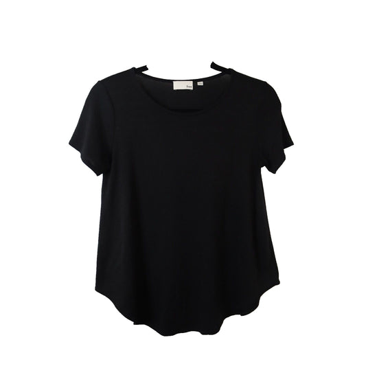 Wilfred Free Size Small Black Short Sleeve Top Round bottom