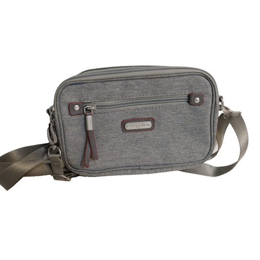 Baggallini Grey Crossbody Bag Rectangle Canvas