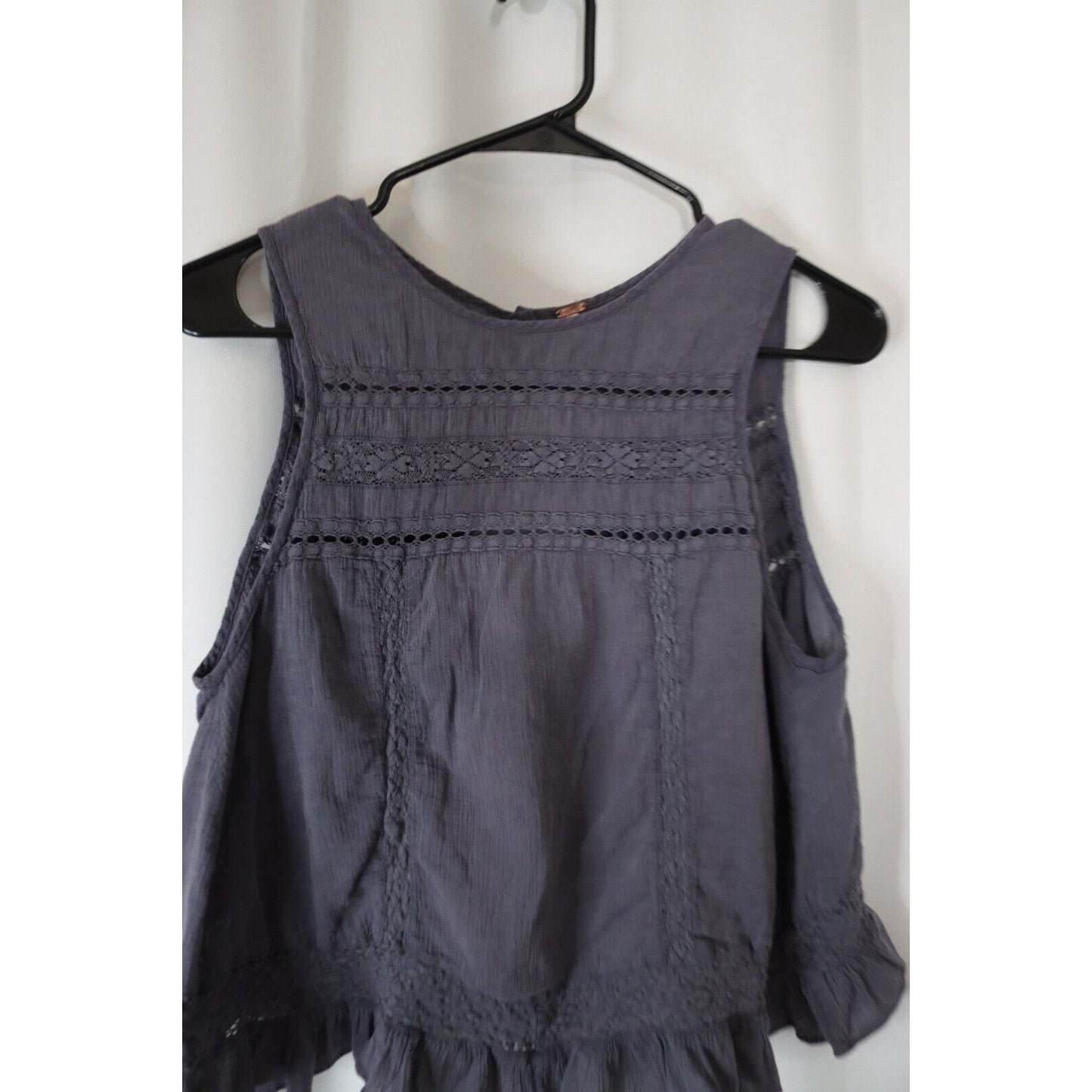 Free People Grey Lightweight Sleeveless Medium Cotton Open Back