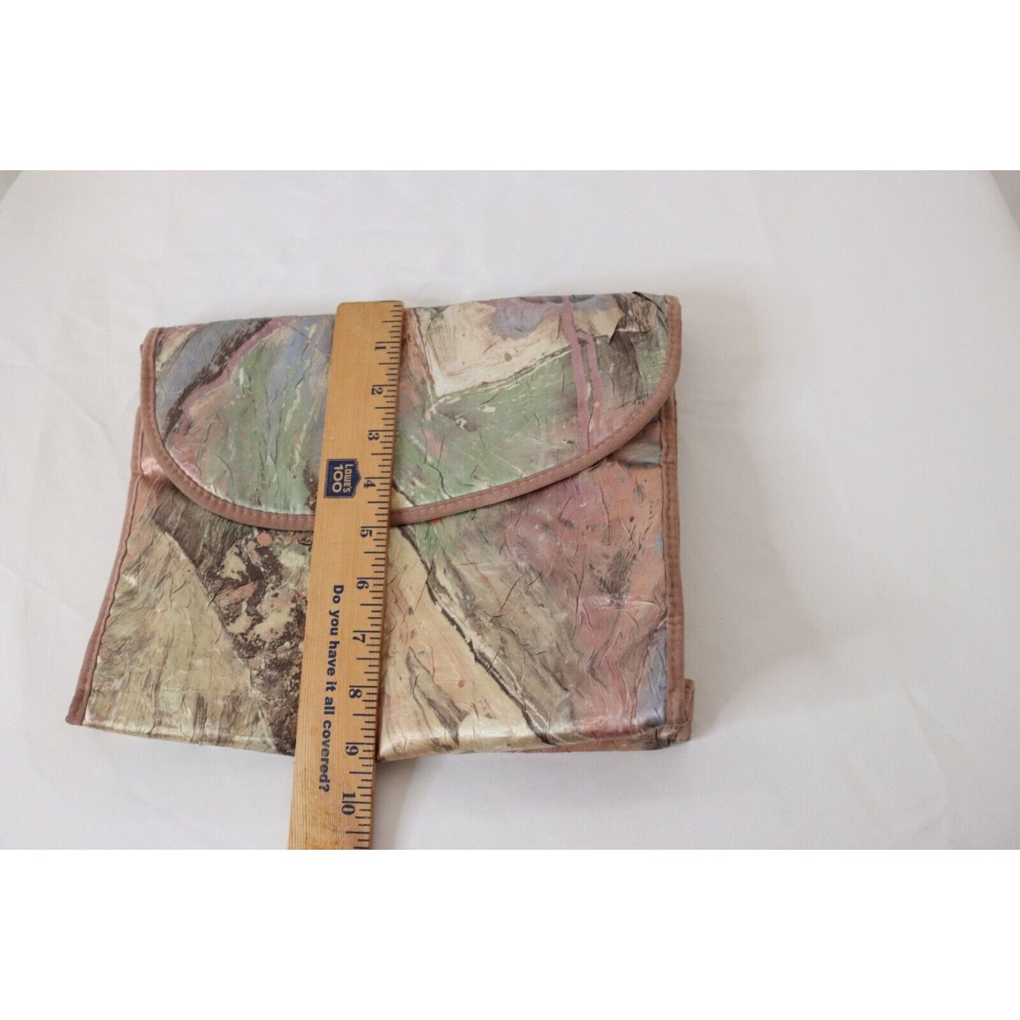 Vintage Makeup Bag Fabric/ Plastic Inside