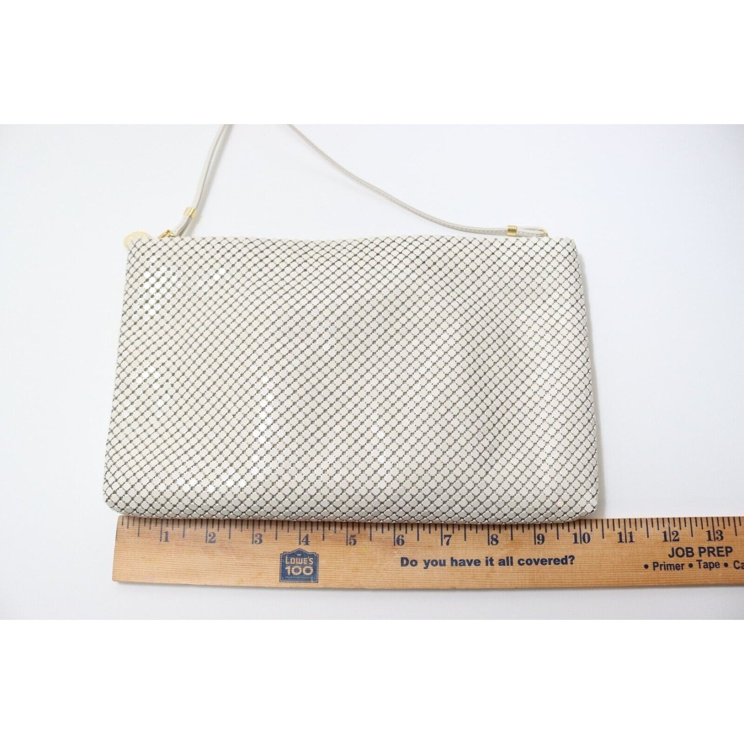 Vintage Whiting and Davis White Mesh Handbag