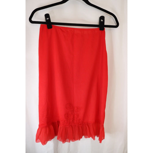 Dorella Irregular Small Petticoat Red Nylon