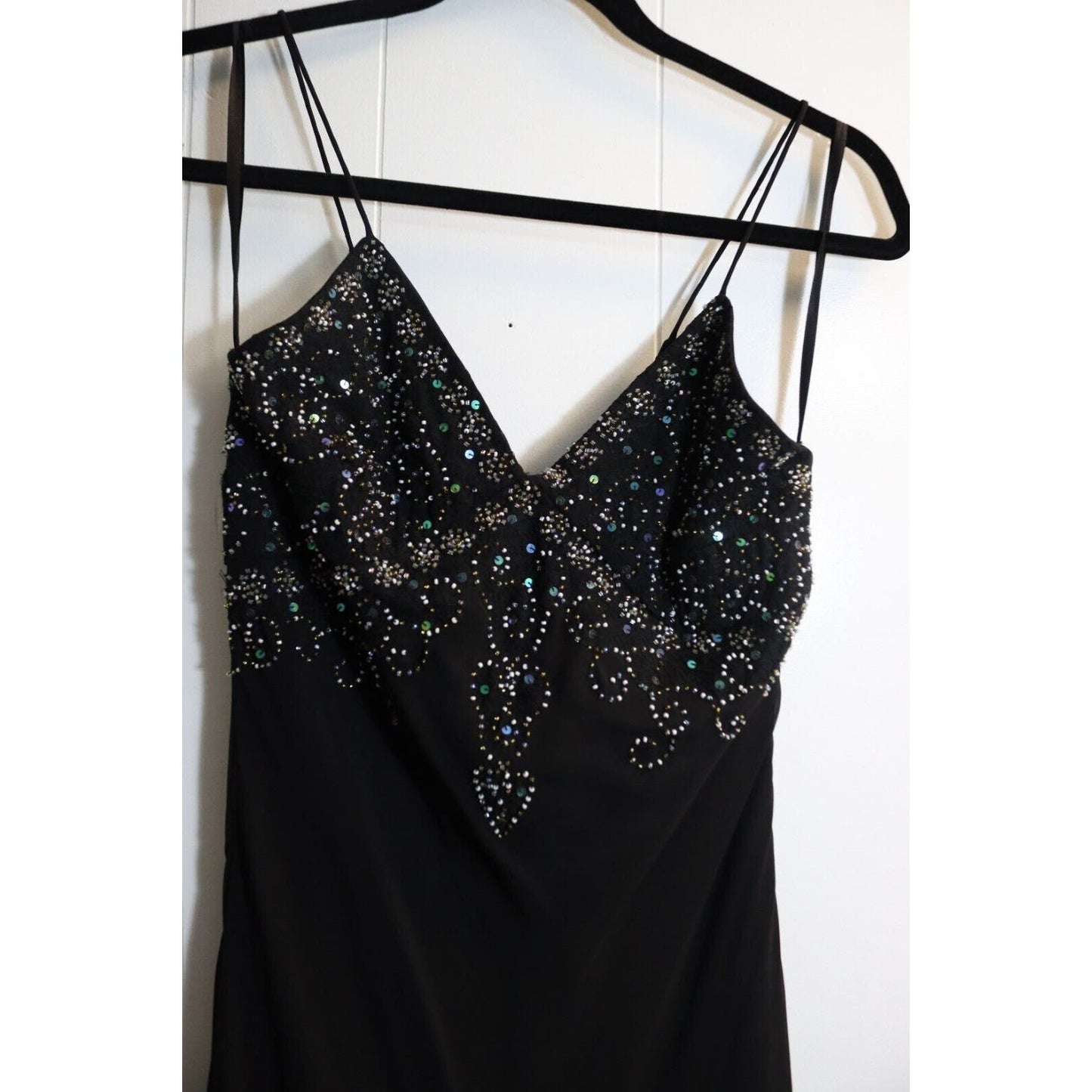 Season Design Beaded Black Vintage Dress