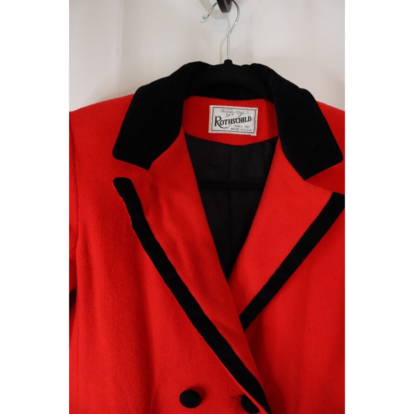 Vintage Rothschild Red Peacoat Jacket Size 10 Wool/Nylon (17)