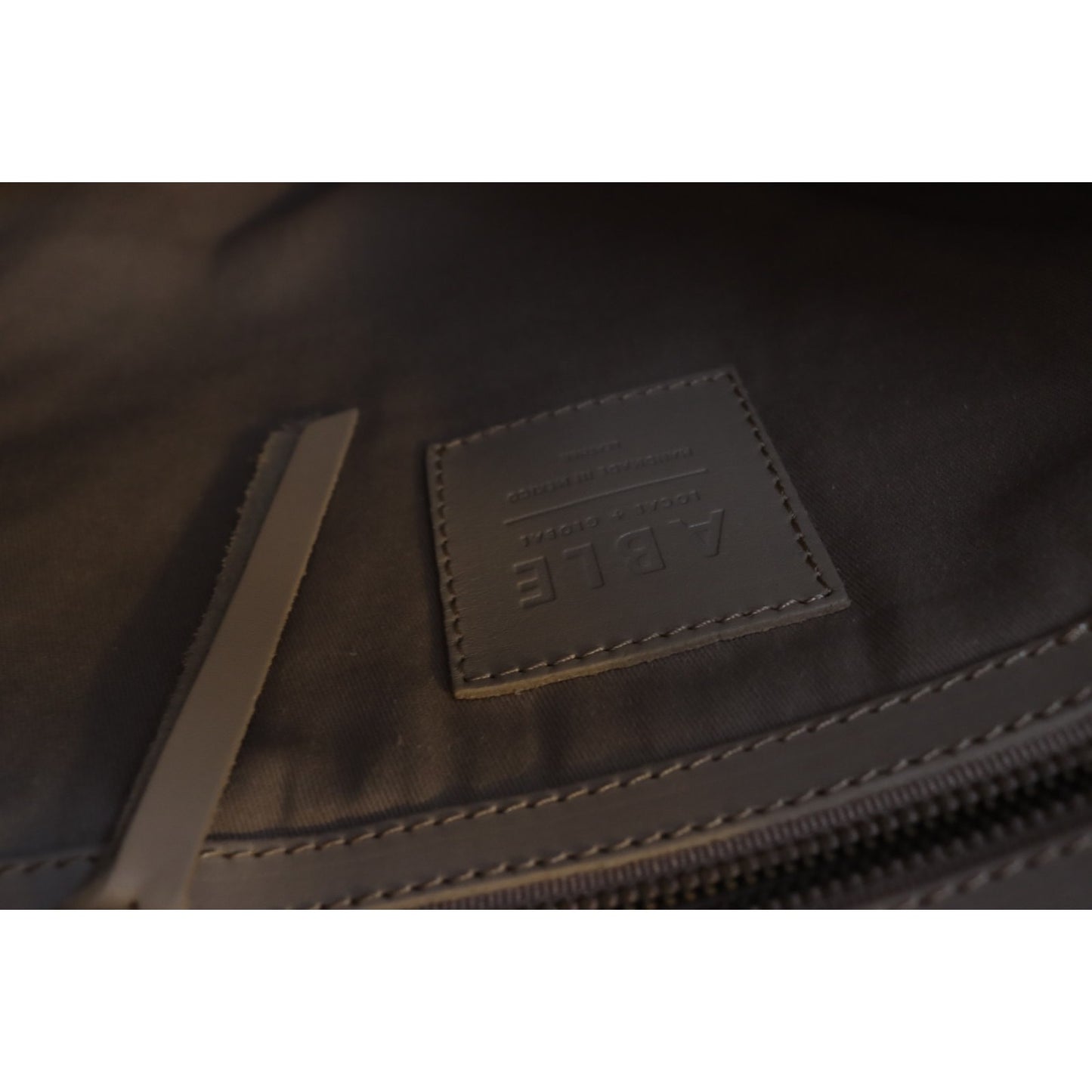 Able Alem Utility Bag Fog Tote Zip Crossbody Large Double Handle