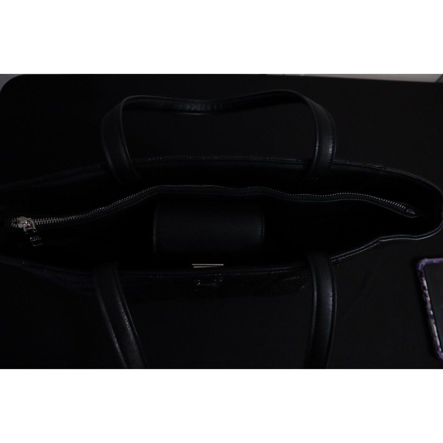 Steven Madden Black Tote Bag Double Shoulder Straps Logo Laptop Bag