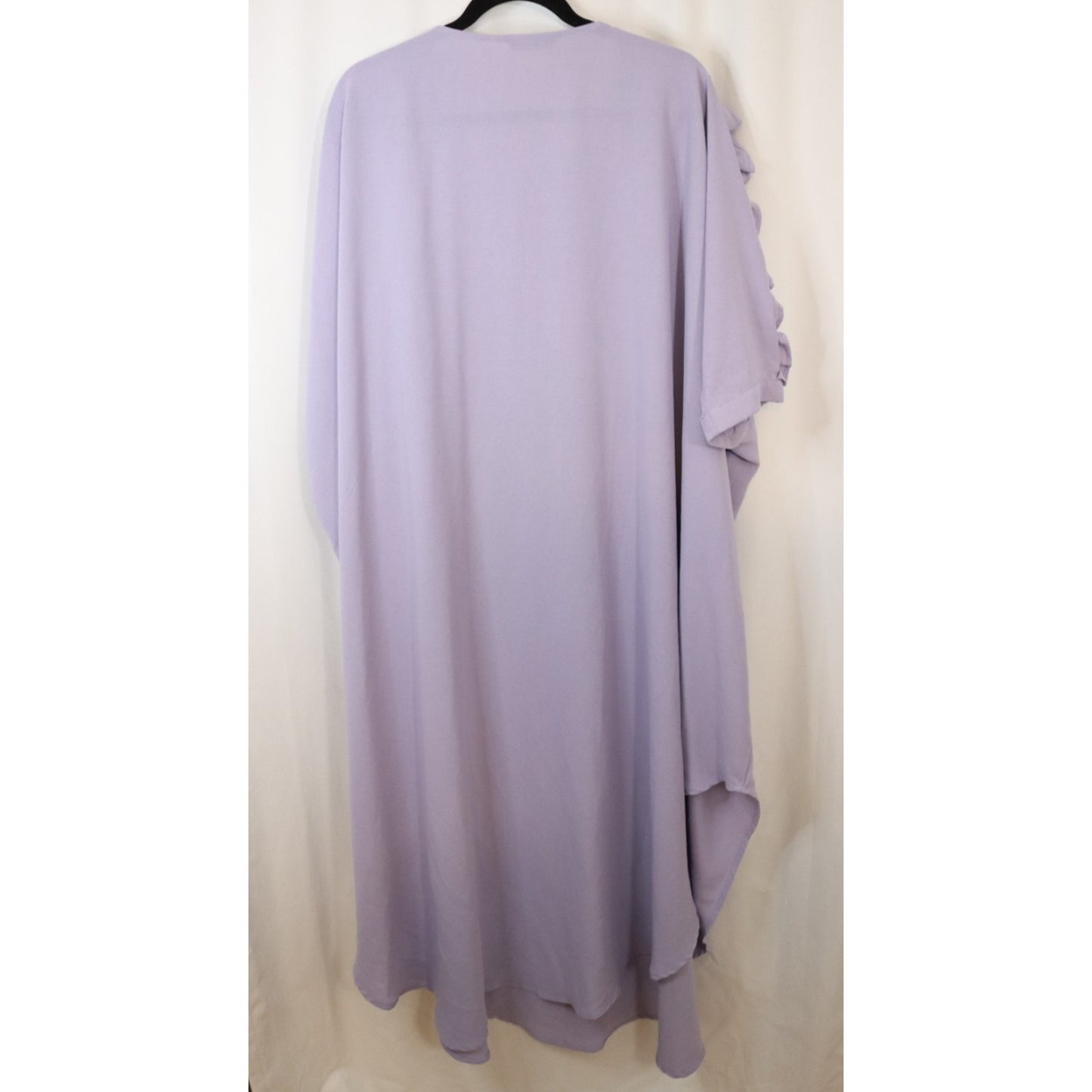 Lilac Lavender Short Sleeve Batwing Abaya Jilbab Short Round Bottom
