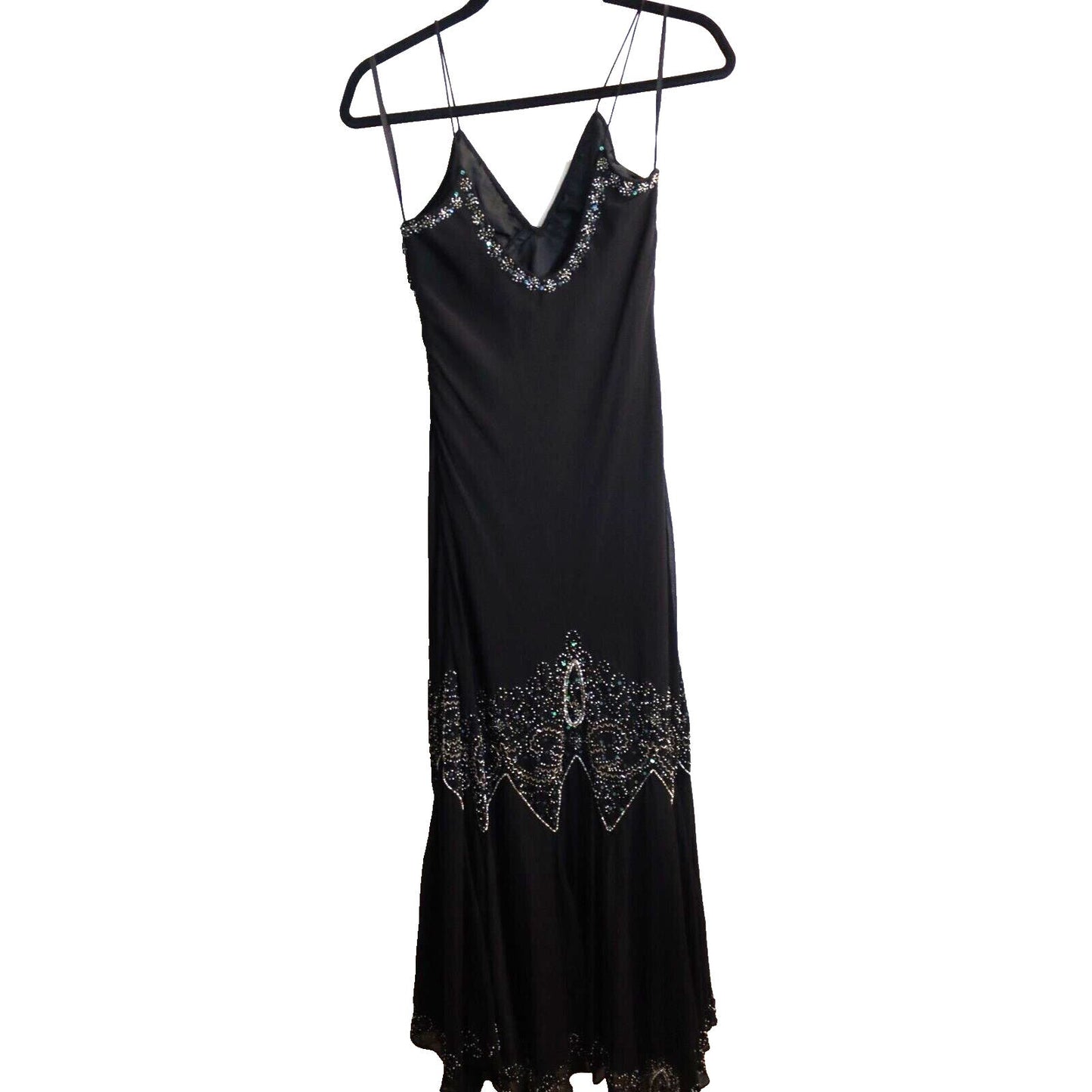 Season Design Beaded Black Vintage Dress