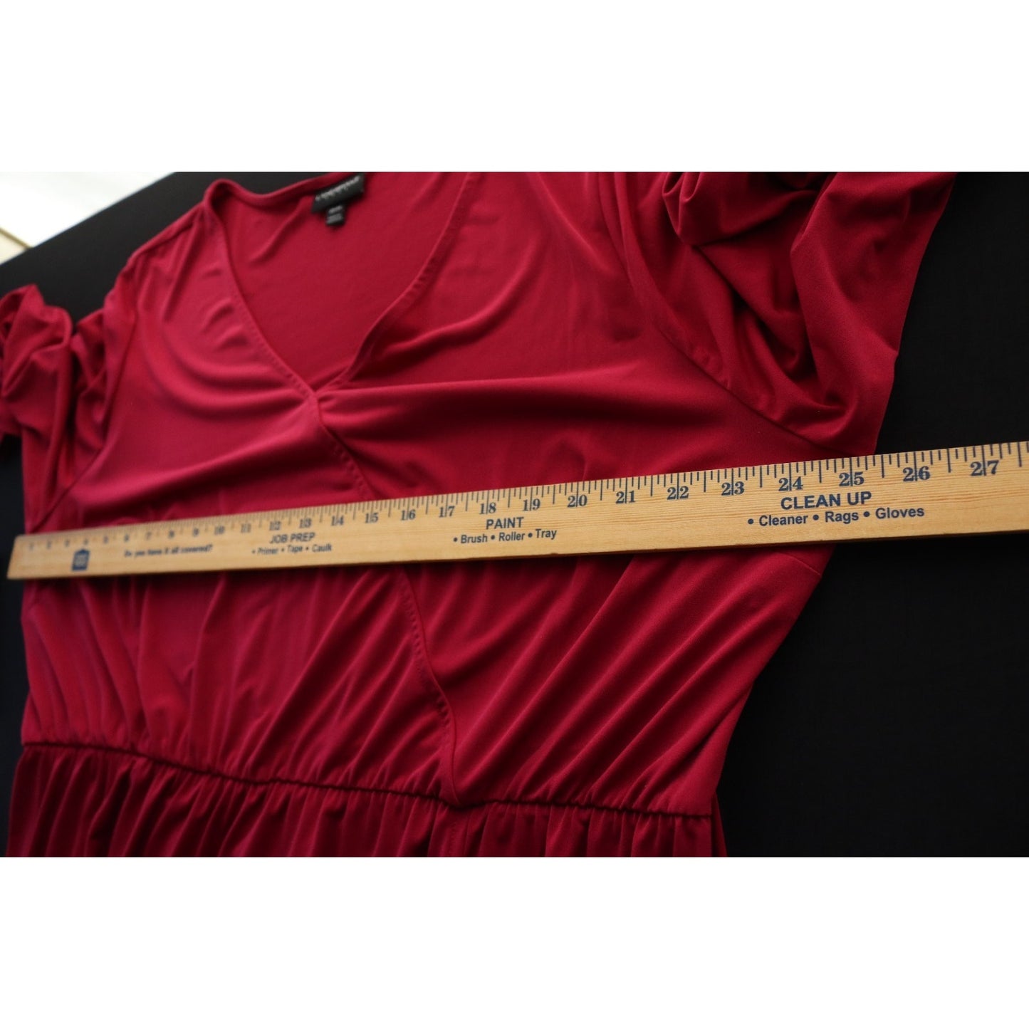 Lane Bryant Red Faux Wrap Dress Size 22/24 High Low Long Sleeve