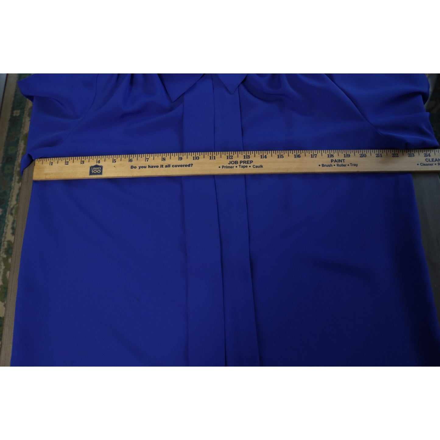 Vintage Fashion Attitudes Blue Long Sleeve Hidden Button Top Polyester Size 12