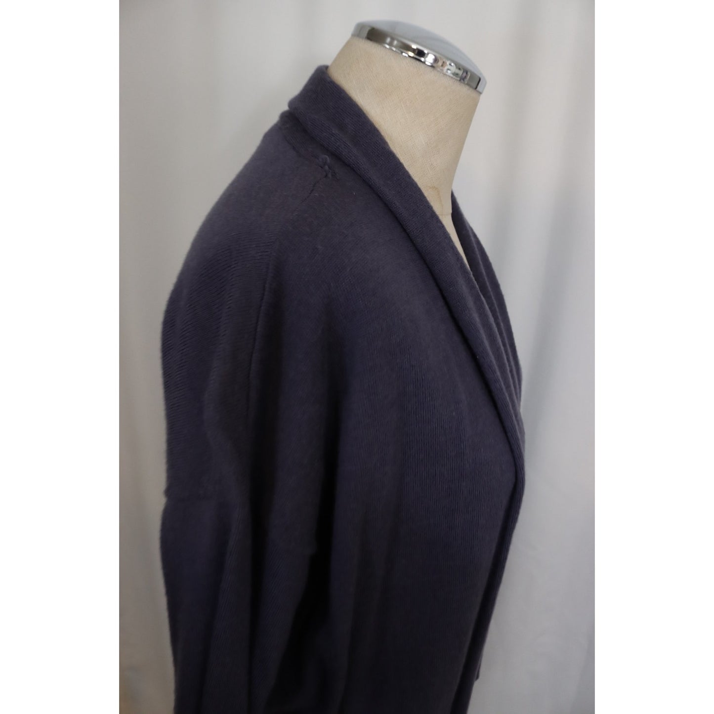 Eileen Fisher Purple Open Cardigan Size Small Merino Wool Long Sleeve