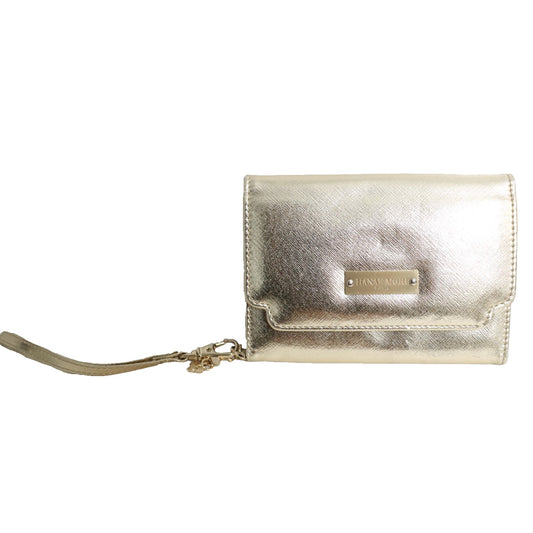 Hanae Mori Paris Gold Wallet Wristlet