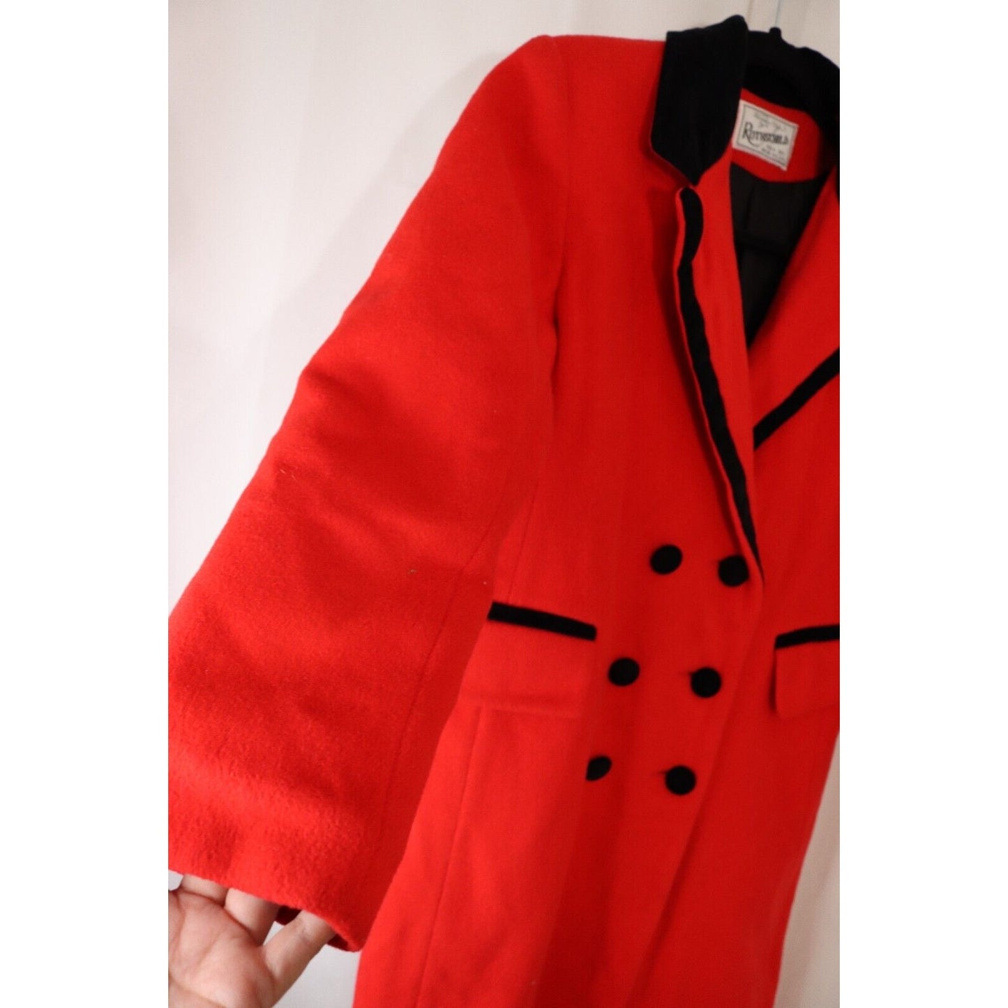 Vintage Rothschild Red Peacoat Jacket Size 10 Wool/Nylon (17)