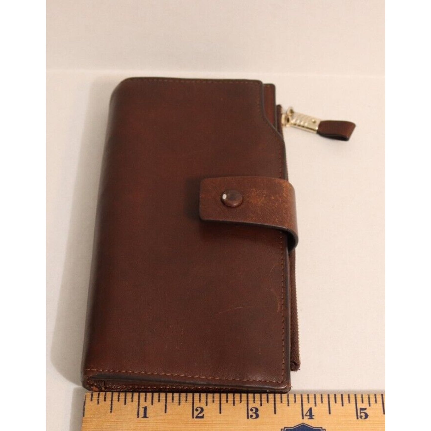 Travelambo Wallet Leater Brown Leather Credit Card ID