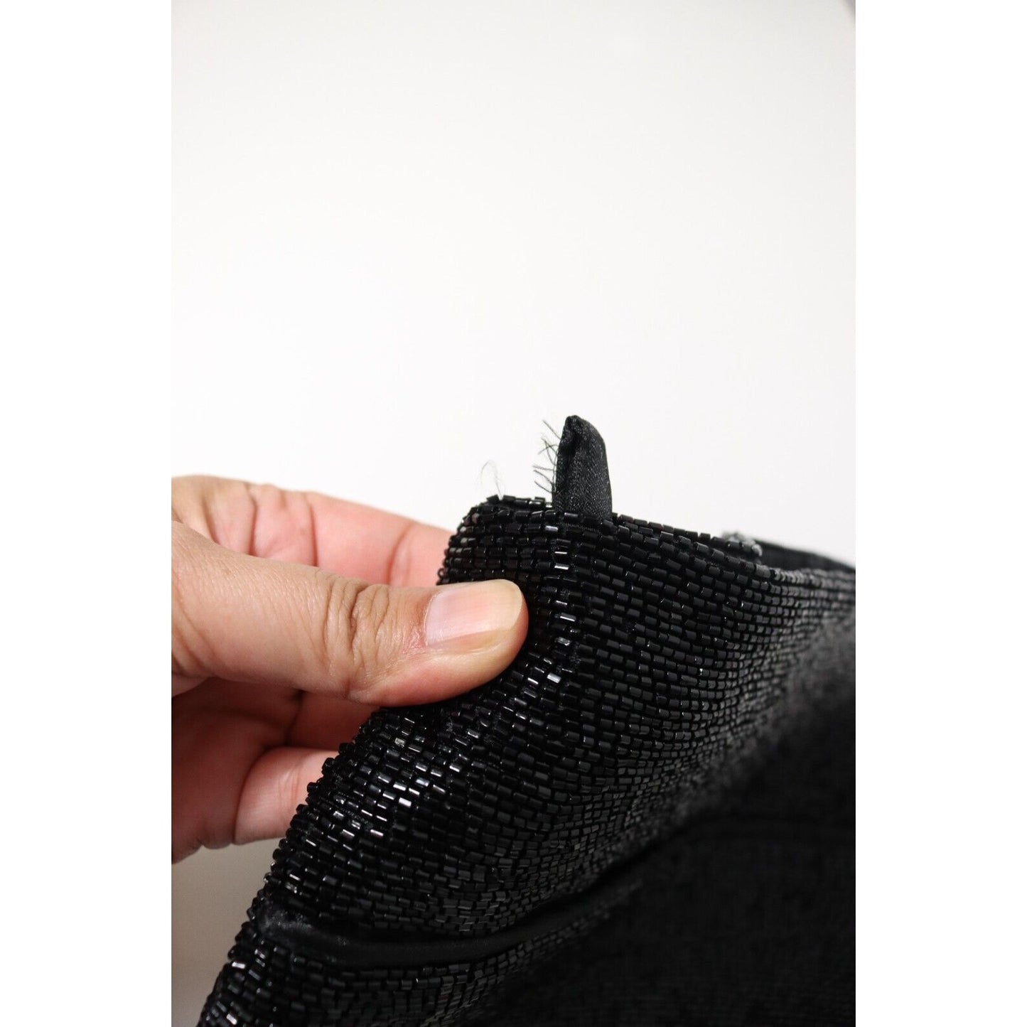 Loft Ann Taylor Black Beaded Clutch