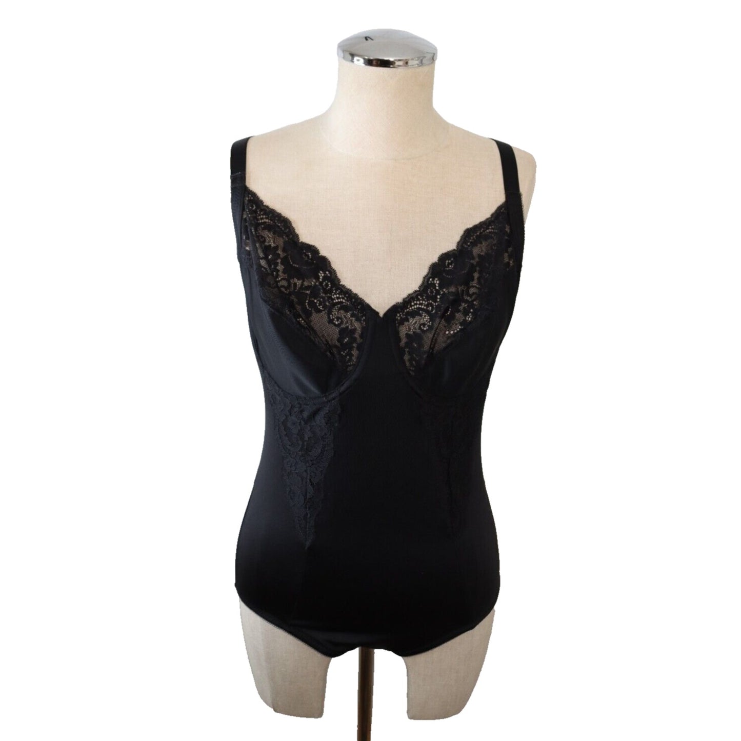 Maidenform Black Underwire 38C Bodysuit Adjustable