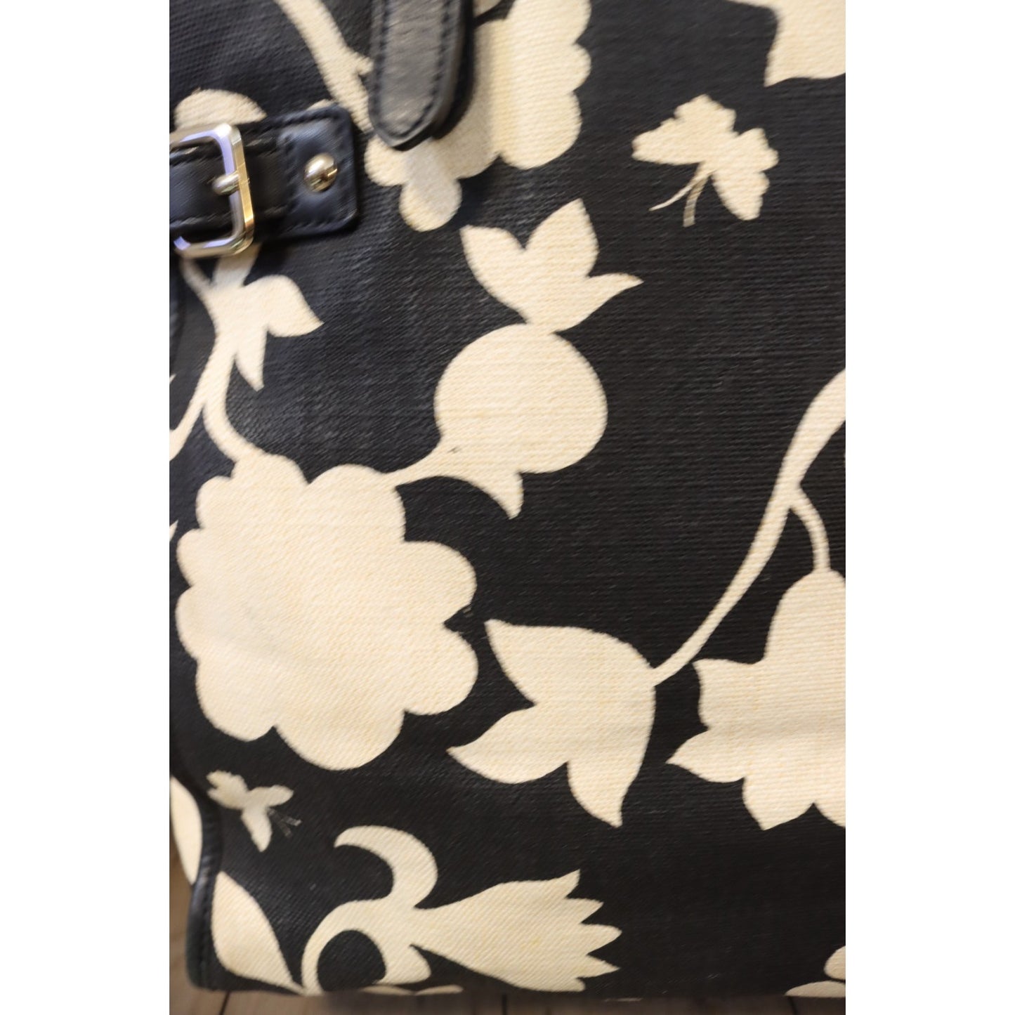 Kate Spade Large Black and White Tote Bag Canvas