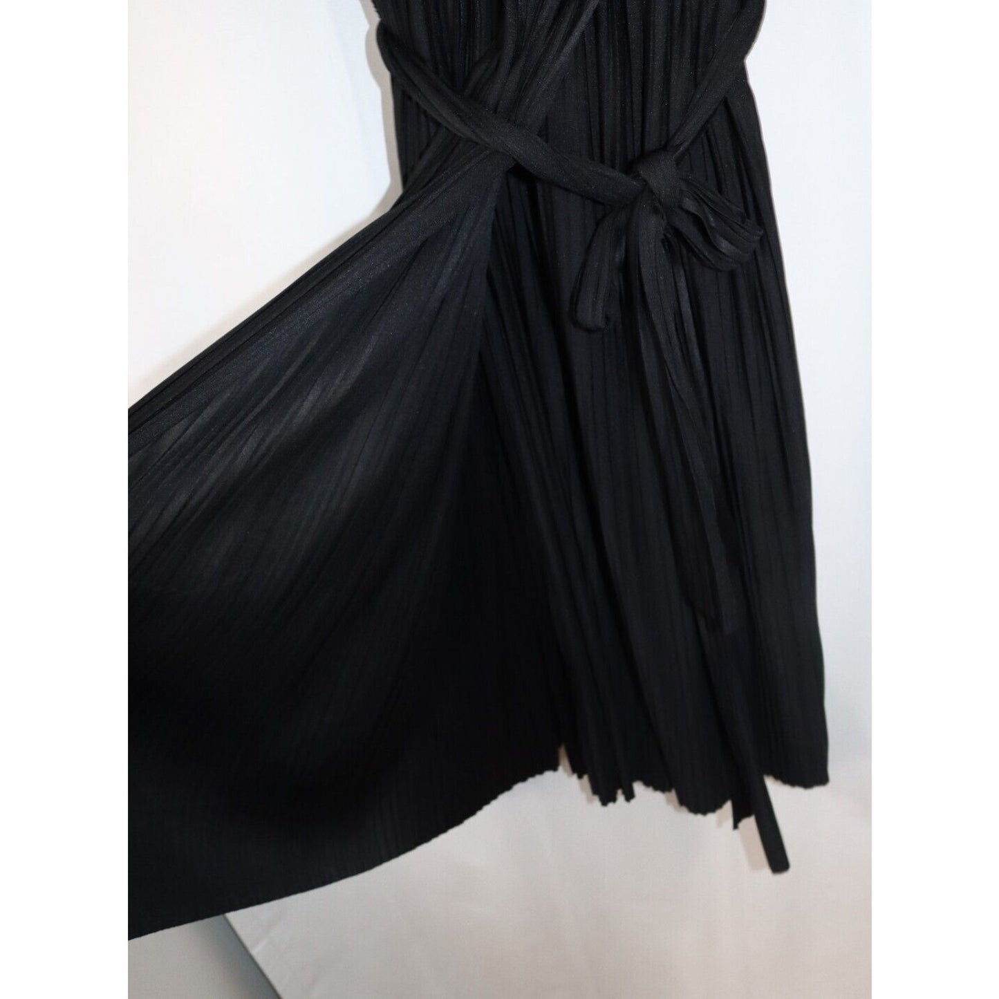 Mama H&M Maternity Black Dress Faux Wrap Belted Size Small