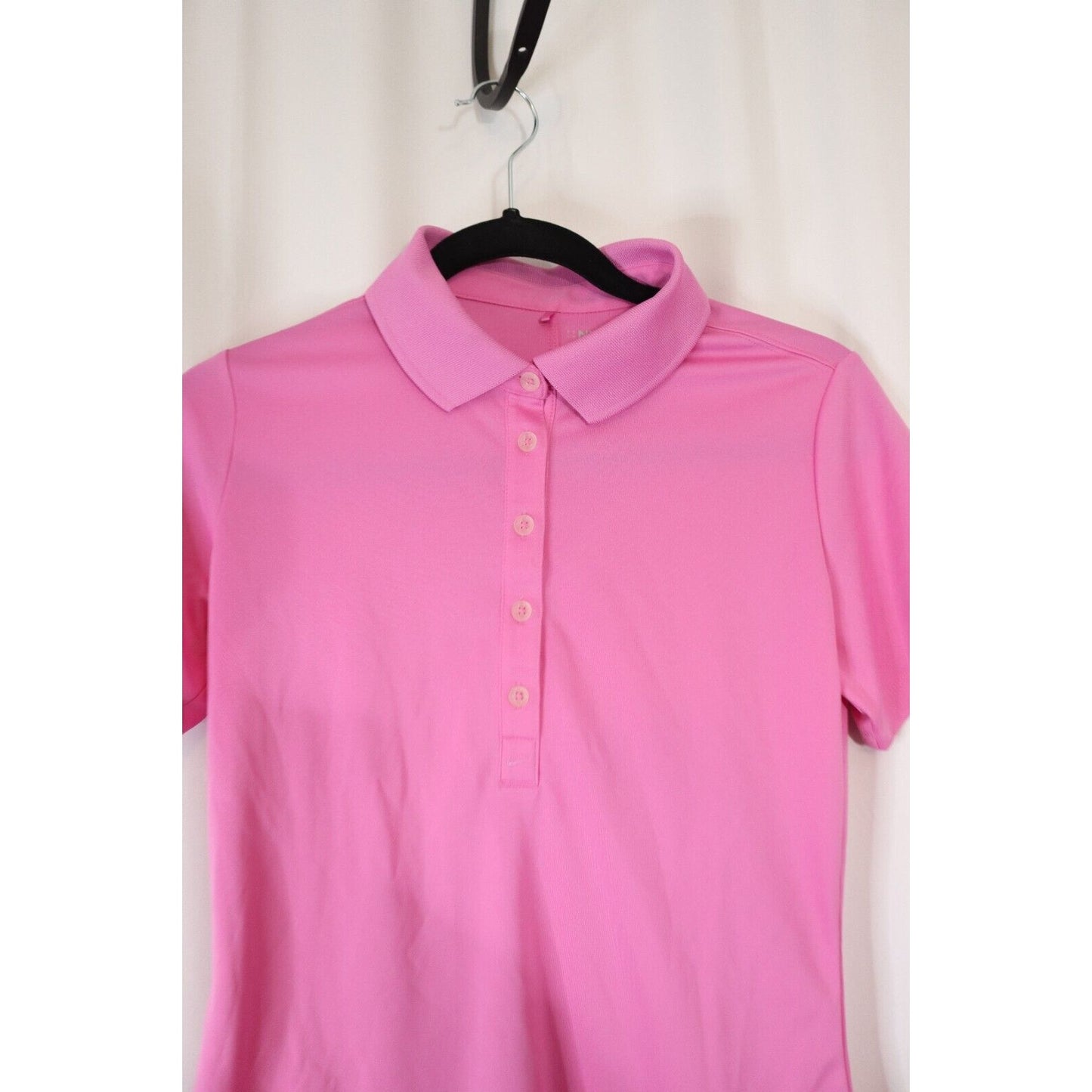 Nike Gold Pink Dri Fit Size Small Polo Short Sleeve