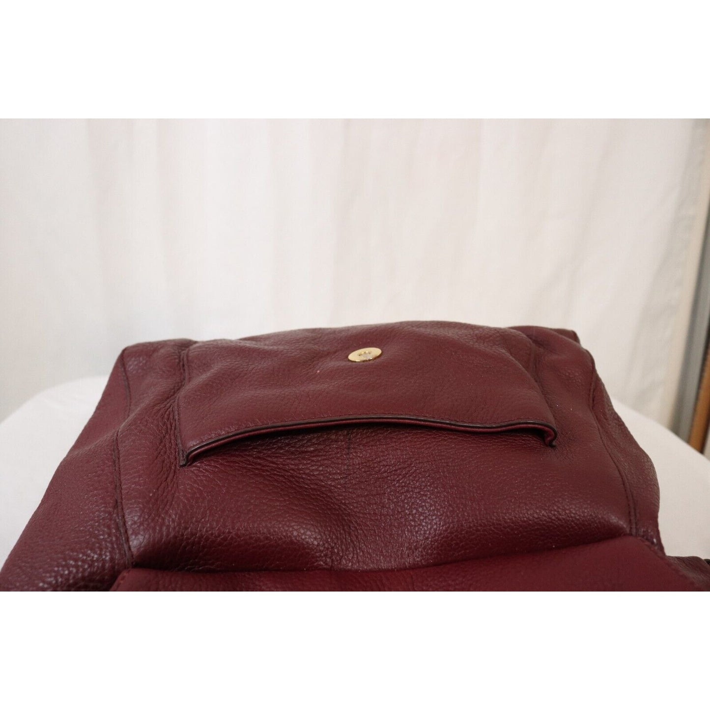 Michael Kors Maroon Crossbody Top Satchel Bag Soft Leather Flaws