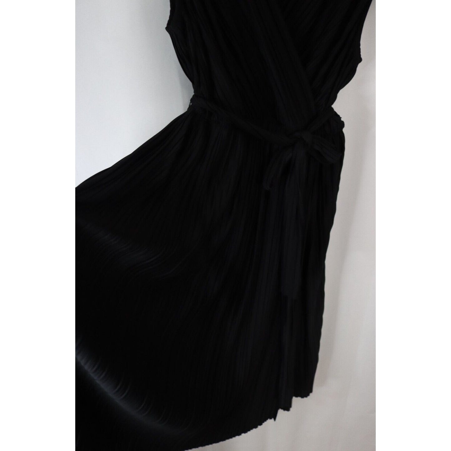 Mama H&M Maternity Black Dress Faux Wrap Belted Size Small